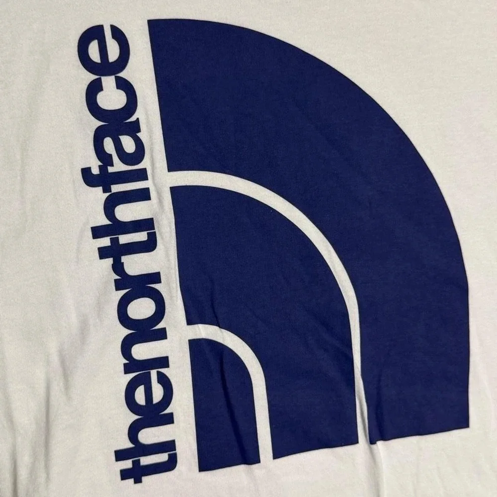 THE NORTH FACE Men's Jumbo Half-Dome Logo T-Shirt Color Blue/ White Size Large